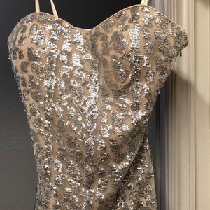 Beautiful gold silver long gown